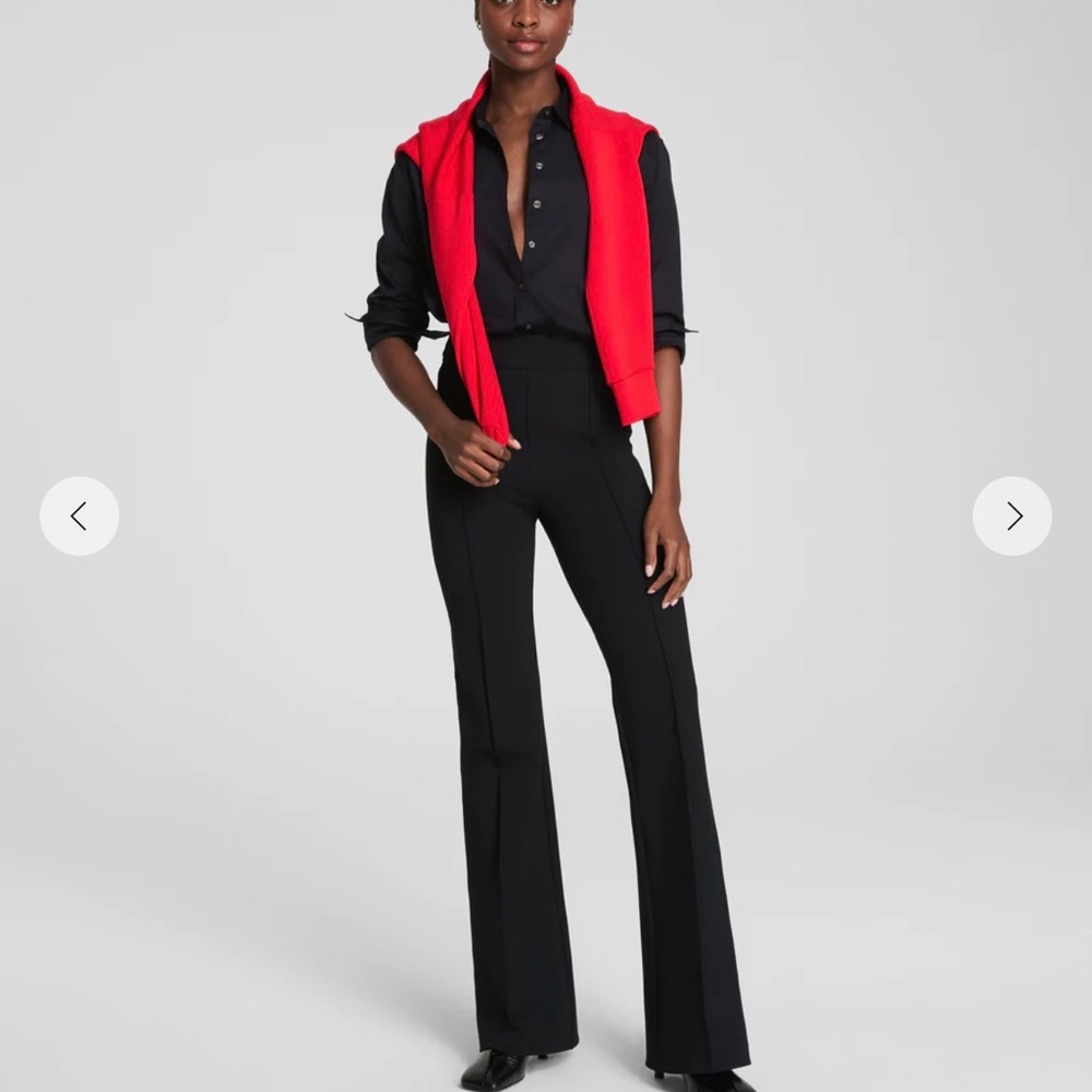 SPANX Elegant Black Flare Trousers. Like New.